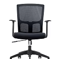 Modern Mesh Back Office Chairs In Black And Orange With Swivel Base Design