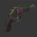 Tactical Revolver Firearm With Textured Grip Metal Finish And Picatinny Rail