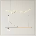 Modern Stylish Chandelier Design With Curved Lines And Pendant Lighting For Home Interior