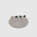 Light Beige Round Rug With Soft Plush Texture For Modern Home Decor