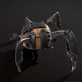 Steampunk Mechanical Spider With Wooden Body Metal Legs And Large Eyes