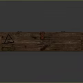 Vintage Wooden Box Design With Gold Question Marks And Metal Hinges