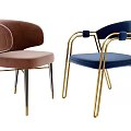 Modern Stylish Accent Chairs With Gold Metal Legs And Multiple Colors