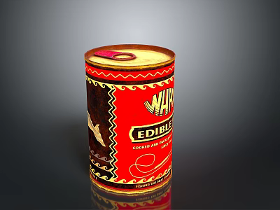Edible Coconut Milk Can With Colorful Label For Household Daily Use 3d model