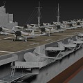 World War II aircraft carrier 3d model