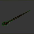 Dragon Themed Sword with Red Decorative Eye and Fantasy Style Details