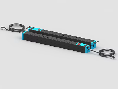 Industrial Power Distribution Units With Dual Parallel Design Multiple Outlets And Power Cords 3d model