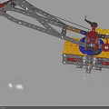 Mechanical Crane Themed Kids Furniture With Colorful Metal Structure And Blocks