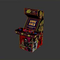 Vibrant Arcade Game Machine With Colorful Graphics And Control Buttons 3d model