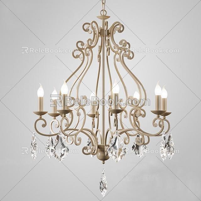 Crystal chandelier 3d model