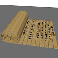Ancient Chinese Bamboo Slips as Traditional Books with Calligraphy Characters