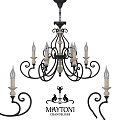 Vintage chandelier Maytoni chandelier lamp karina elegant 3d model