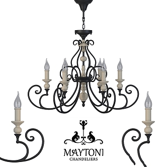 Vintage chandelier Maytoni chandelier lamp karina elegant 3d model