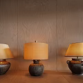 CCD Quiet Ancient Style Table Lamp Pottery Pot Table Lamp 3d model
