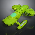 Green Futuristic Spaceship Design With Advanced Features For Cosmic Exploration Missions
