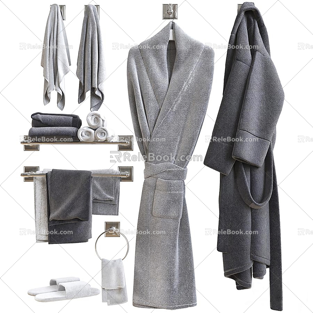 Modern Towel Bathroom Towel Towel Combination model