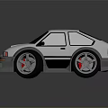 White Modified Sports Car With Wide Body Alloy Wheels And Lowered Stance
