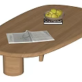 Log wind coffee table 3d model