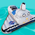 Inflatable Space Shuttle Pool Float Toy with United States of America Design