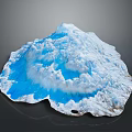 Stunning Natural Iceberg Scene With Blue Glacial Ice And Snowy Texture