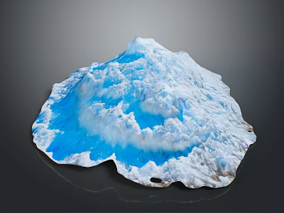 Stunning Natural Iceberg Scene With Blue Glacial Ice And Snowy Texture 3d model