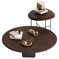 Middle ancient style coffee table combination 3d model