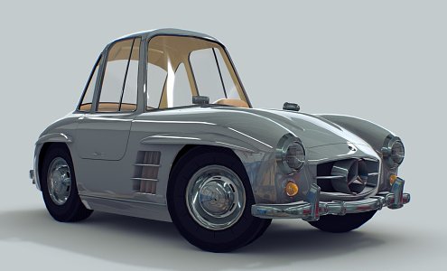 Vintage Cars Mercer 300 Seagull 3d model