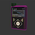 Sleek Black Handheld Digital Device With Display Screen Control Buttons And Input Function
