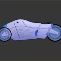 Sleek Modern Light Blue Motorcycle With Streamlined Body And Blue Wheels Design 3d model