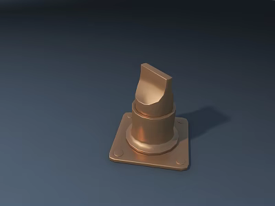 Copper Colored Road Facility With Square Base And Raised Component 3d model