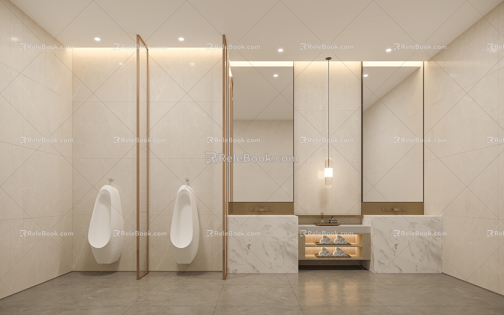 Public toilet Modern toilet 3d model