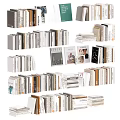 Books And Magazines Stacked Collection With Various Types And Different Sizes 3d model