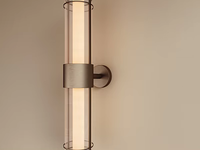 Modern Wall Sconce With Metal Frame And Glass Shade For Interior Lighting 3d model