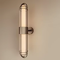 Modern Wall Sconce With Metal Frame And Glass Shade For Interior Lighting