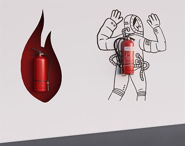 modern fire extinguisher fire hydrant 3d model