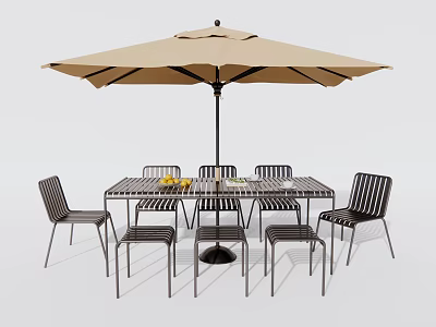 Modern outdoor tables and chairs 3d model