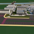 Modern Exhibition Hall Square Exhibition Hall Architecture Modern Exhibition Architecture Square Exhibition Architecture 3d model