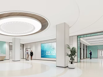 modern elevator hall hospital elevator hall 3d model
