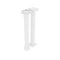 Two Elegant Classical Fluted White Roman Columns For Architectural Design