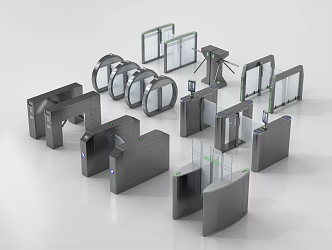gate access control machine automatic door induction door 3d model