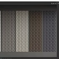 Wall Panels In Various Colors With Geometric Patterns For Interior Design 3d model