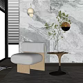 Modern Single Sofa Fabric Casual Recliner 3d model