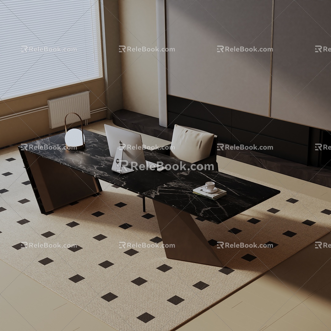 Modern dining table 3d model