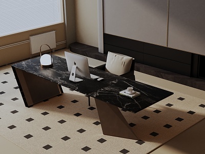 Modern dining table 3d model