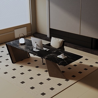 Modern dining table 3d model