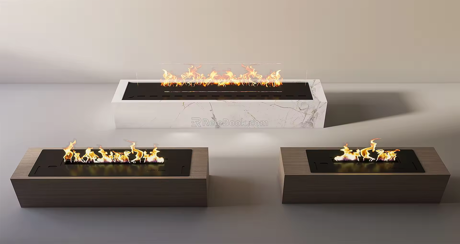 Modern Fireplace 3d model