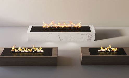 Modern Fireplace 3d model