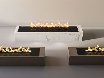 Modern Fireplace 3d model