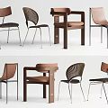 Assorted Modern Dining Chairs For Home Decor Featuring Wooden Metal Frames And Upholstered Seats