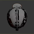 Shiny Metal Helmet With Decorative Rivets And Classic Face Guard Structure